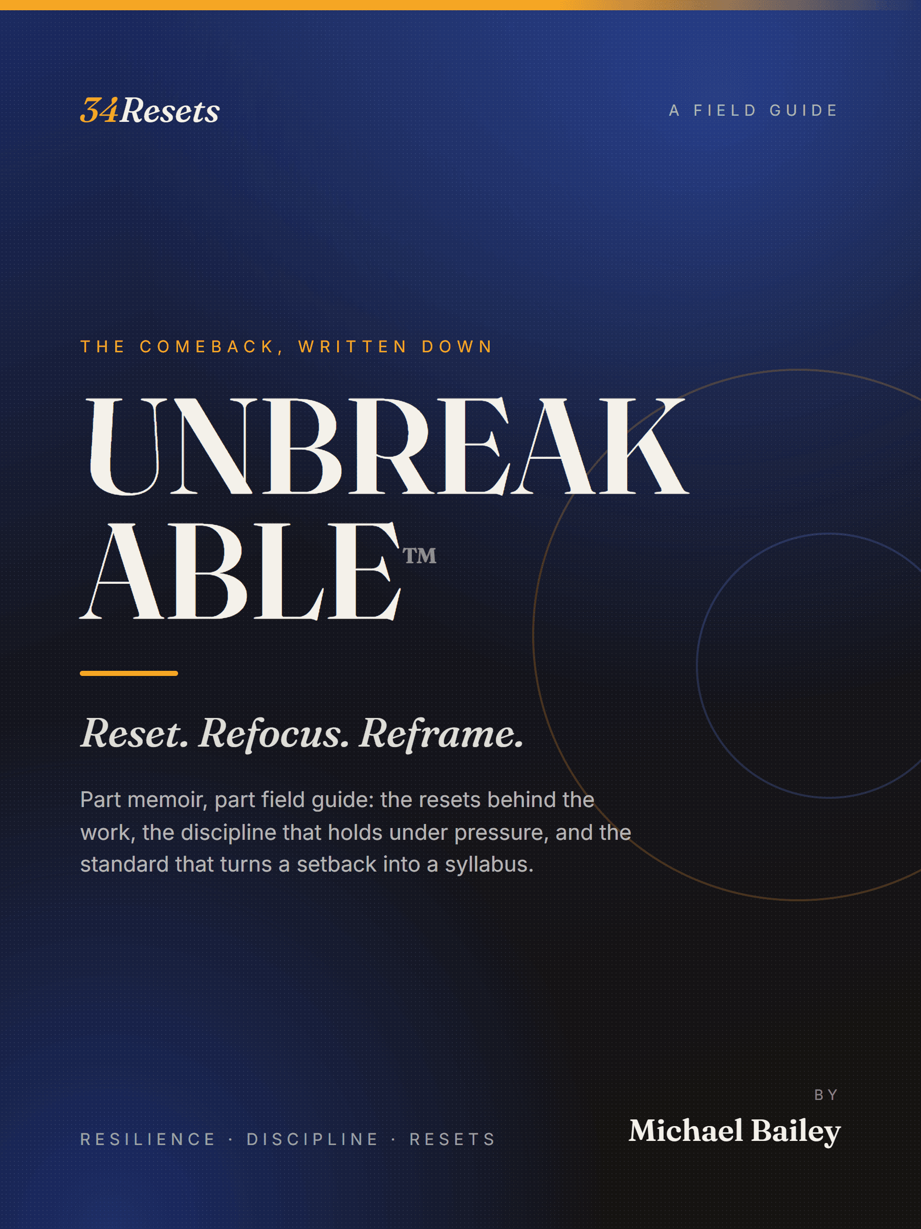 UNBREAKABLE book cover mockup